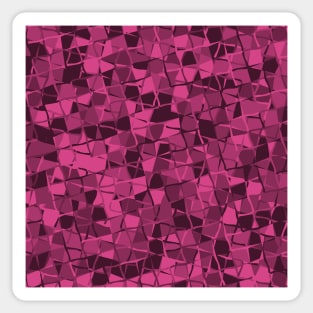 Grid Square Mosaic Pattern (Pink) Sticker